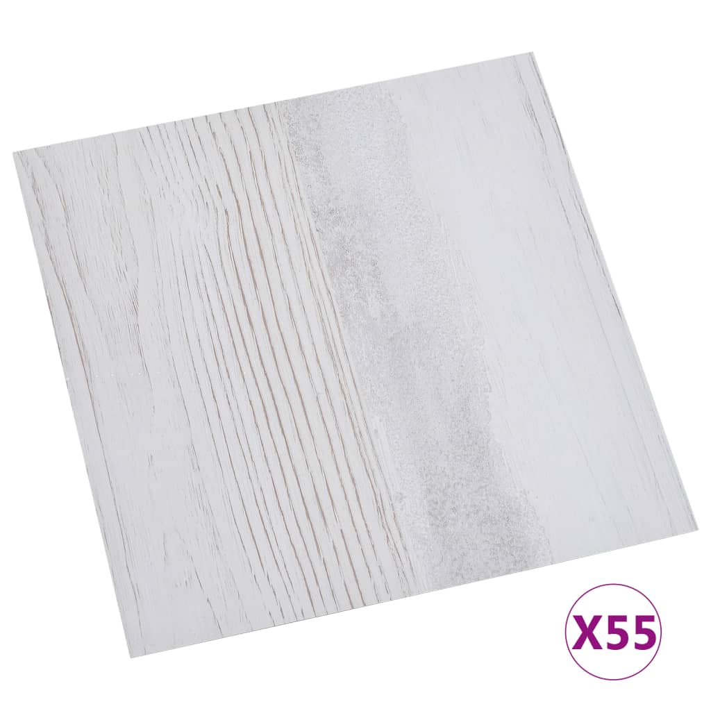 Dalles de plancher autoadhésives 55 pcs PVC 5,11 m² gris clair Tapis & revêtements de sol vidaXL