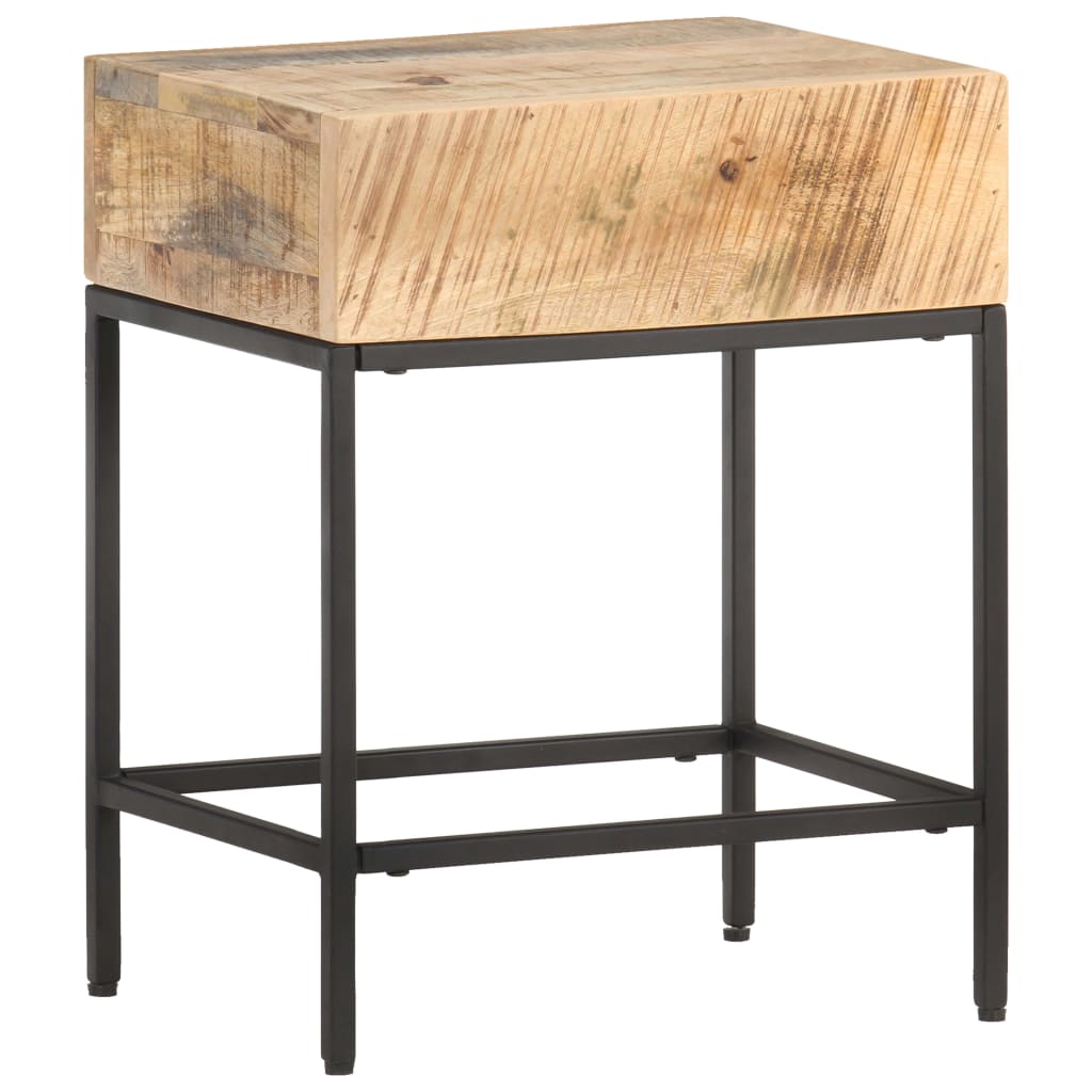 Table d'appoint 40x30x50 cm Bois massif de manguier brut - XIOS