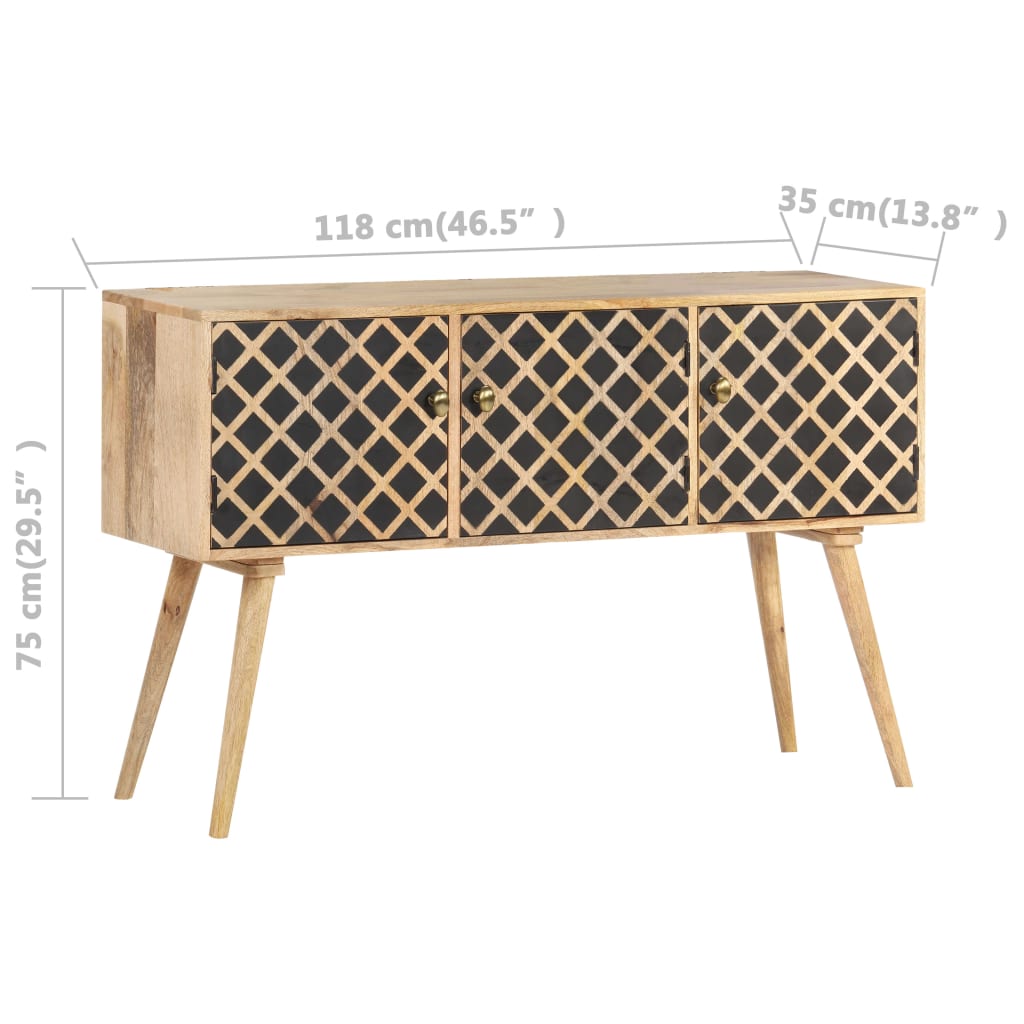 Buffet 118x35x75 cm Bois de manguier massif - XIOS