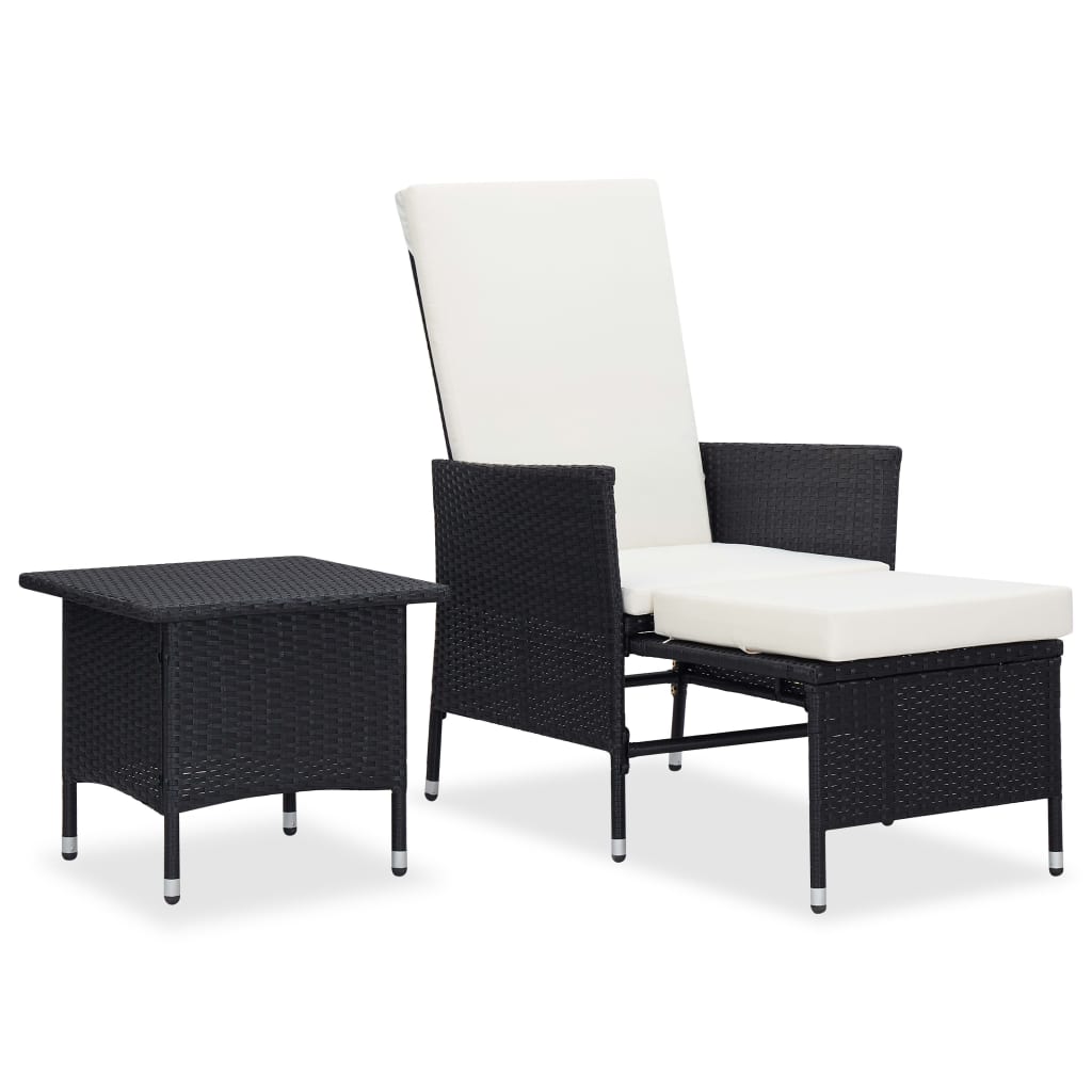 Salon de jardin 2 pcs avec coussins Résine tressée Noir Salons de jardin vidaXL