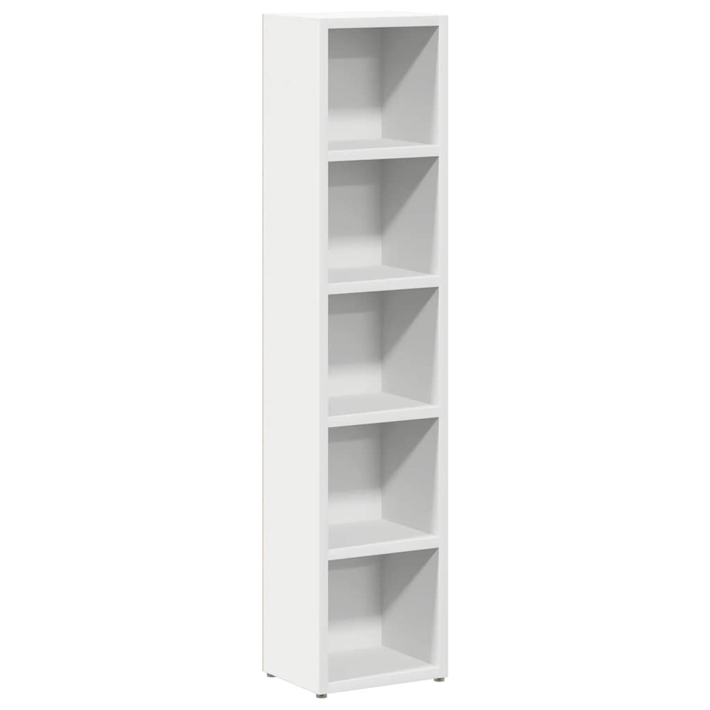 Armoires à CD 2 pcs Blanc 21x16x93,5 cm Aggloméré Fixations & meubles de rangement multimédia vidaXL