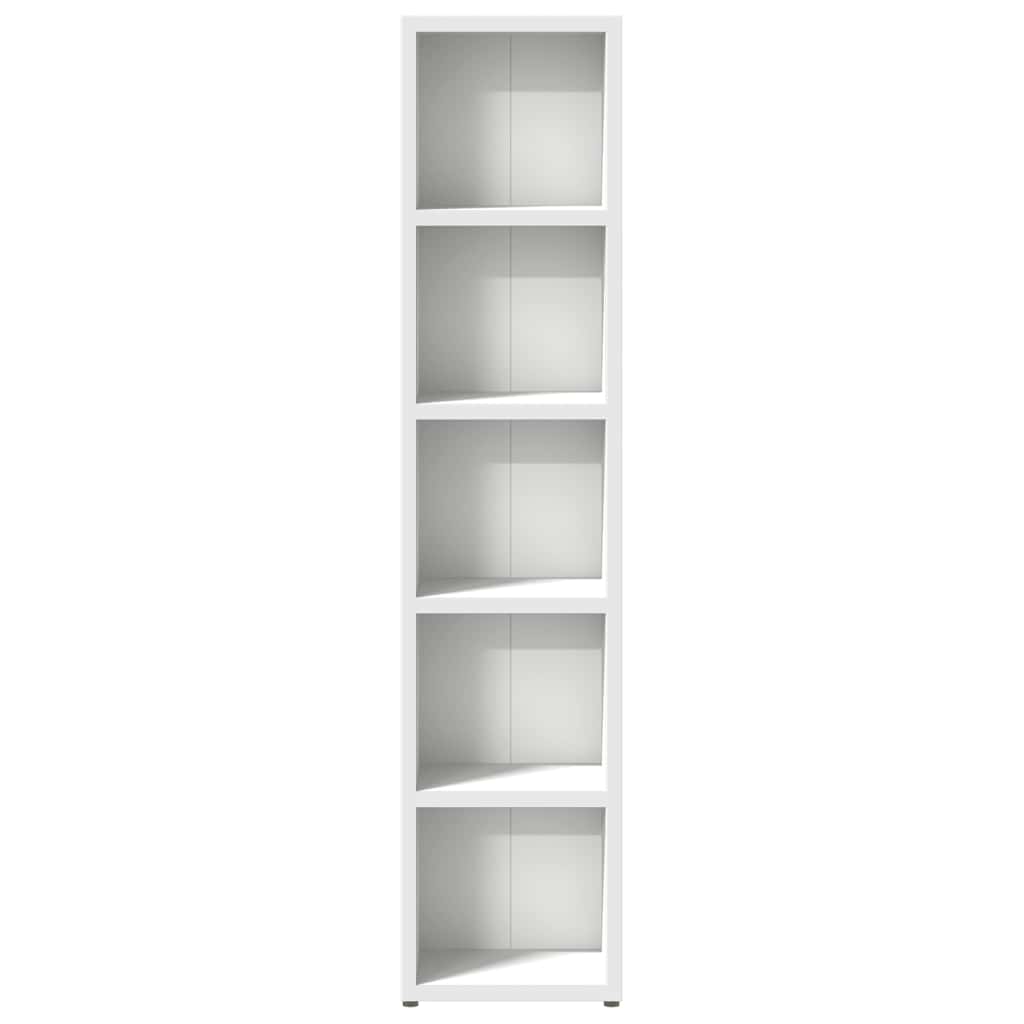 Armoires à CD 2 pcs Blanc 21x16x93,5 cm Aggloméré Fixations & meubles de rangement multimédia vidaXL