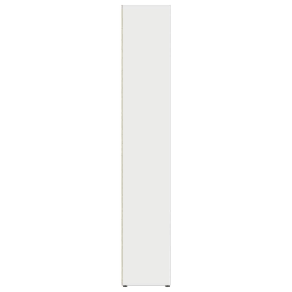 Armoires à CD 2 pcs Blanc 21x16x93,5 cm Aggloméré Fixations & meubles de rangement multimédia vidaXL