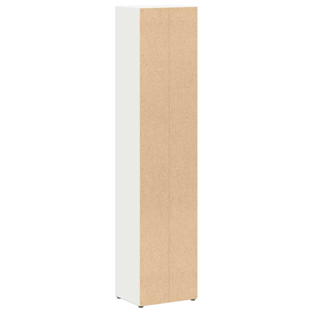 Armoires à CD 2 pcs Blanc 21x16x93,5 cm Aggloméré Fixations & meubles de rangement multimédia vidaXL