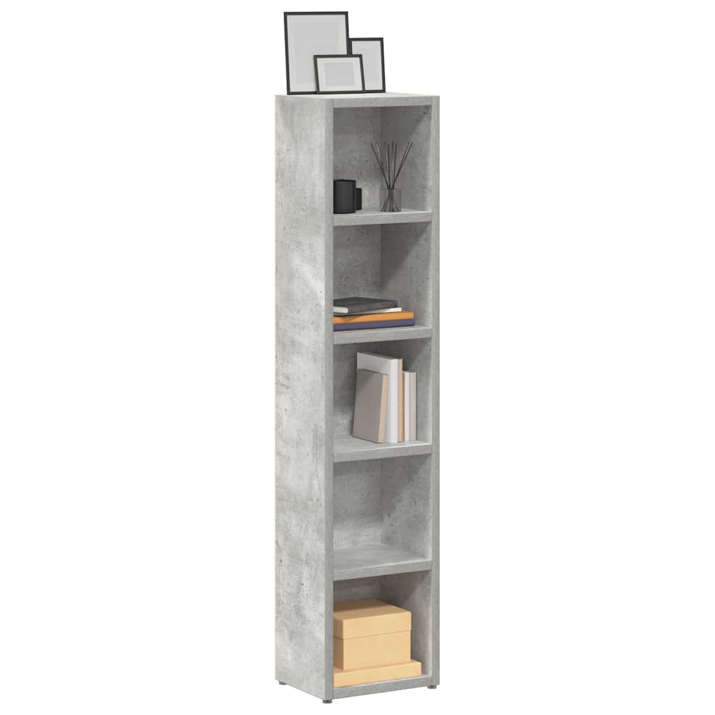 Armoires à CD 2 pcs Gris béton 21x16x93,5 cm Aggloméré Fixations & meubles de rangement multimédia vidaXL