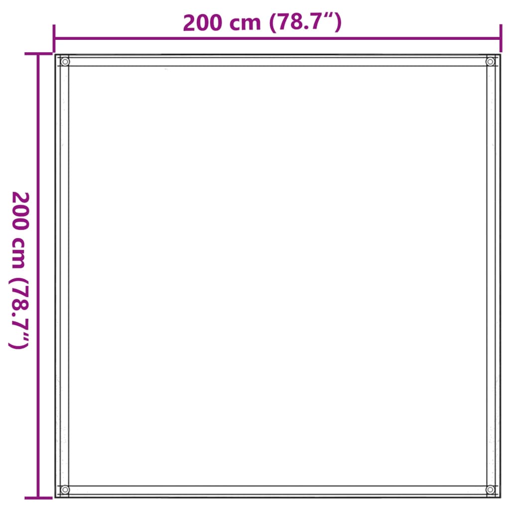 Tapis de tente 200x200 cm Anthracite Accessoires de tente vidaXL