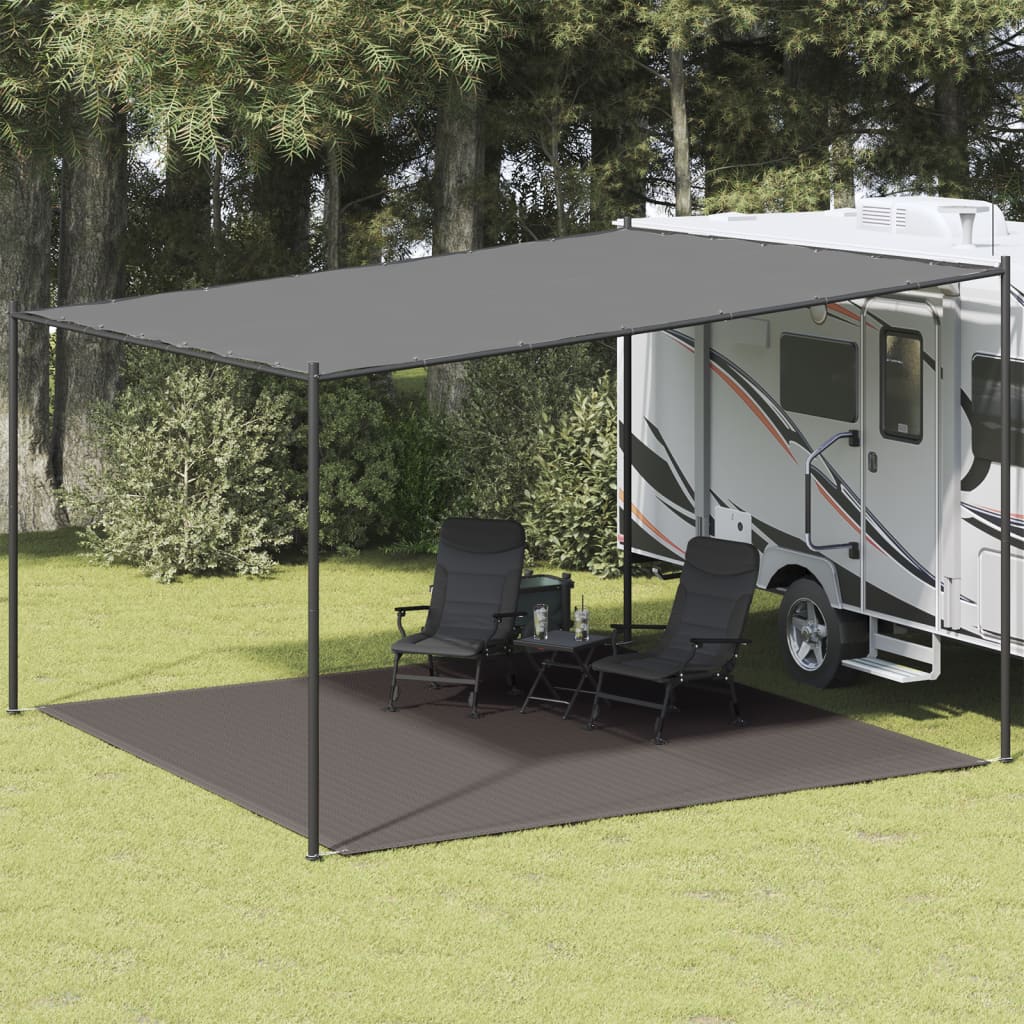 Tapis de tente 400x400 cm Anthracite Accessoires de tente vidaXL
