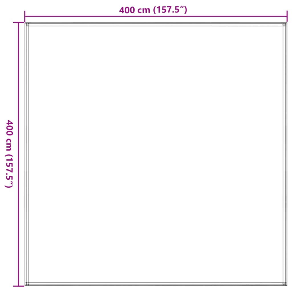 Tapis de tente 400x400 cm Vert foncé PEHD Accessoires de tente vidaXL
