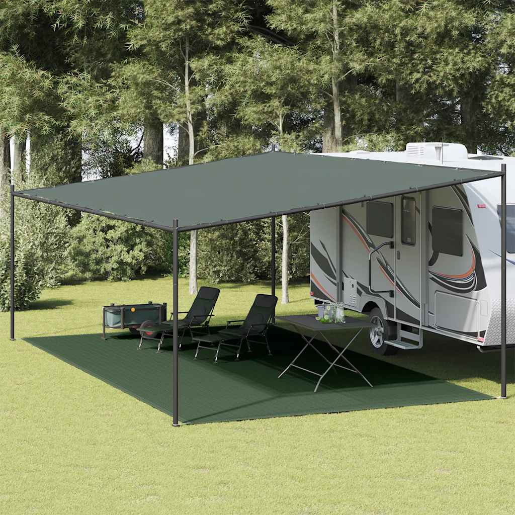 Tapis de tente 400x700 cm Vert foncé PEHD Accessoires de tente vidaXL