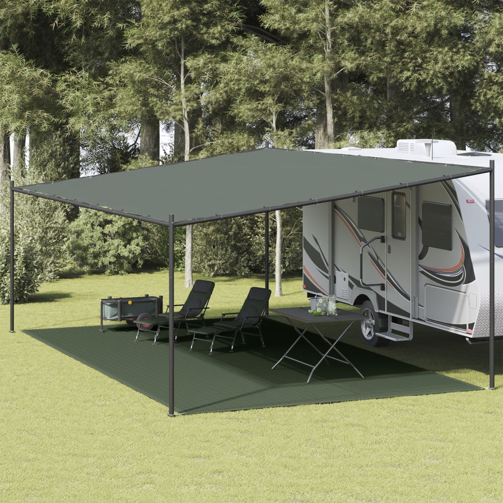 Tapis de tente 400x800 cm Vert foncé PEHD Accessoires de tente vidaXL
