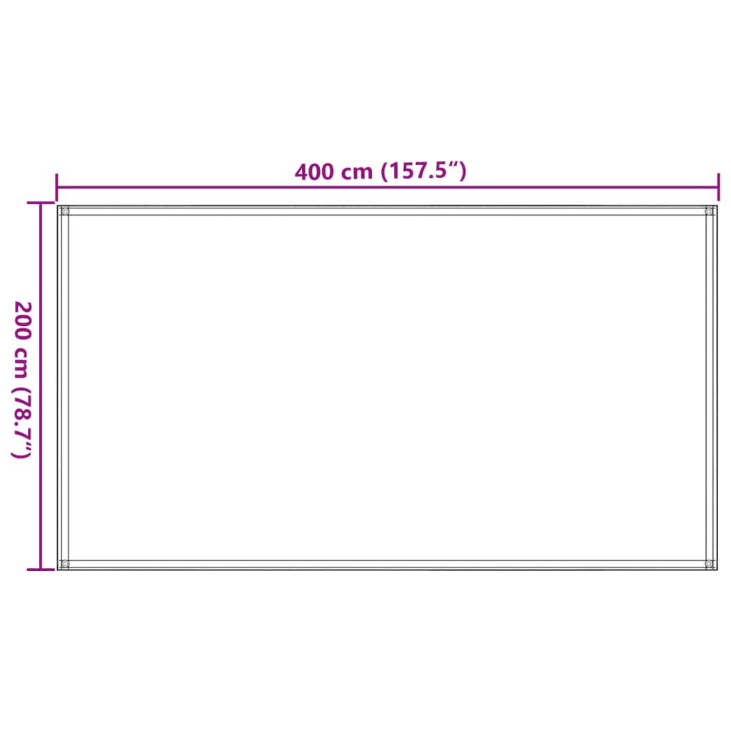 Tapis de tente 200x400 cm Noir Accessoires de tente vidaXL