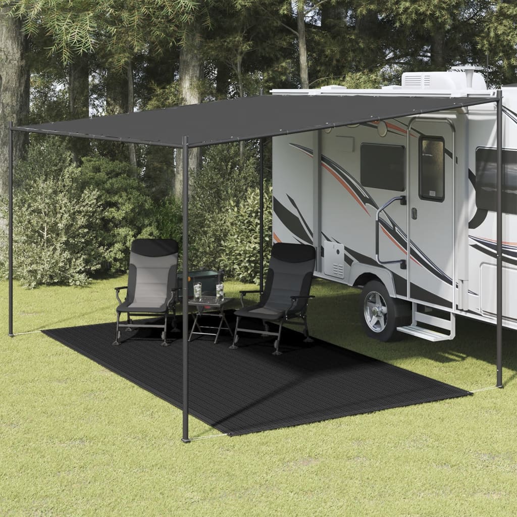 Tapis de tente 200x400 cm Noir Accessoires de tente vidaXL