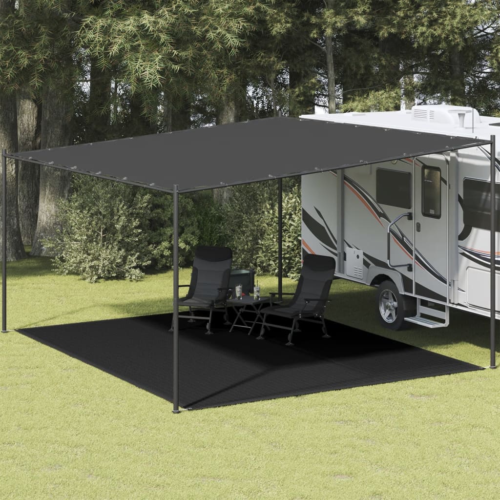 Tapis de tente 400x500 cm Noir Accessoires de tente vidaXL