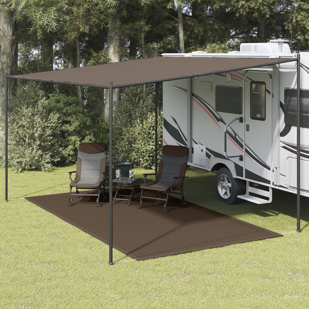 Tapis de tente 250x400 cm Marron Accessoires de tente vidaXL
