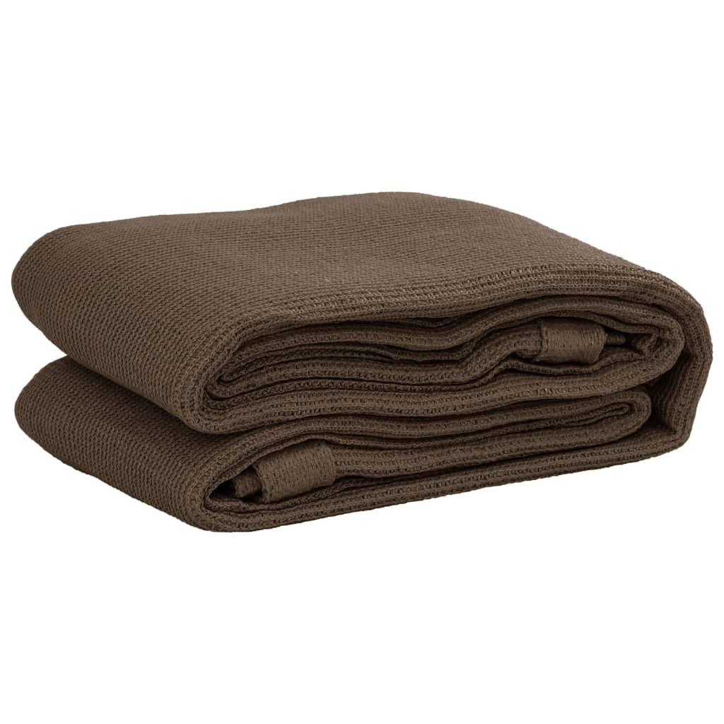 Tapis de tente 400x400 cm Marron Accessoires de tente vidaXL