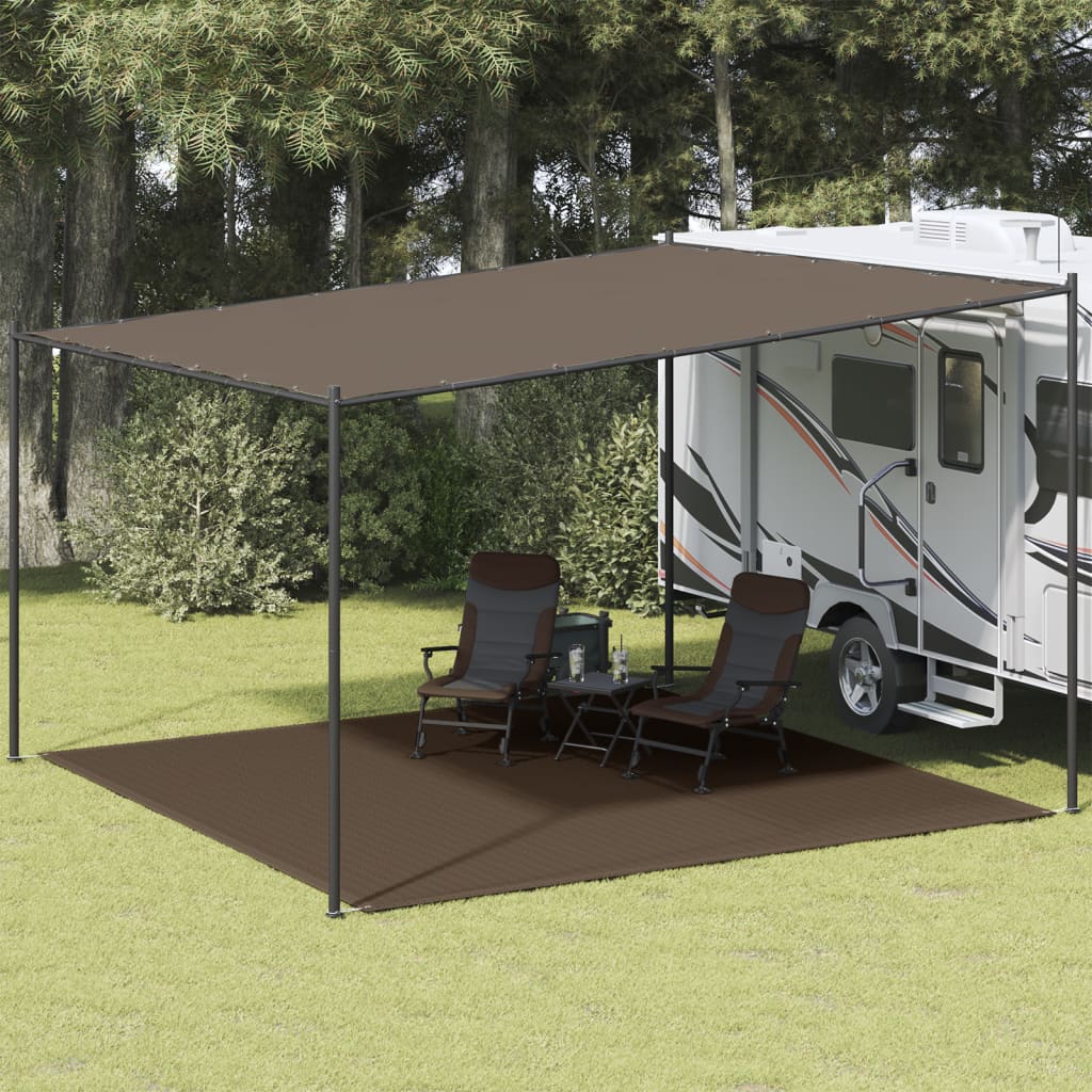 Tapis de tente 400x400 cm Marron Accessoires de tente vidaXL
