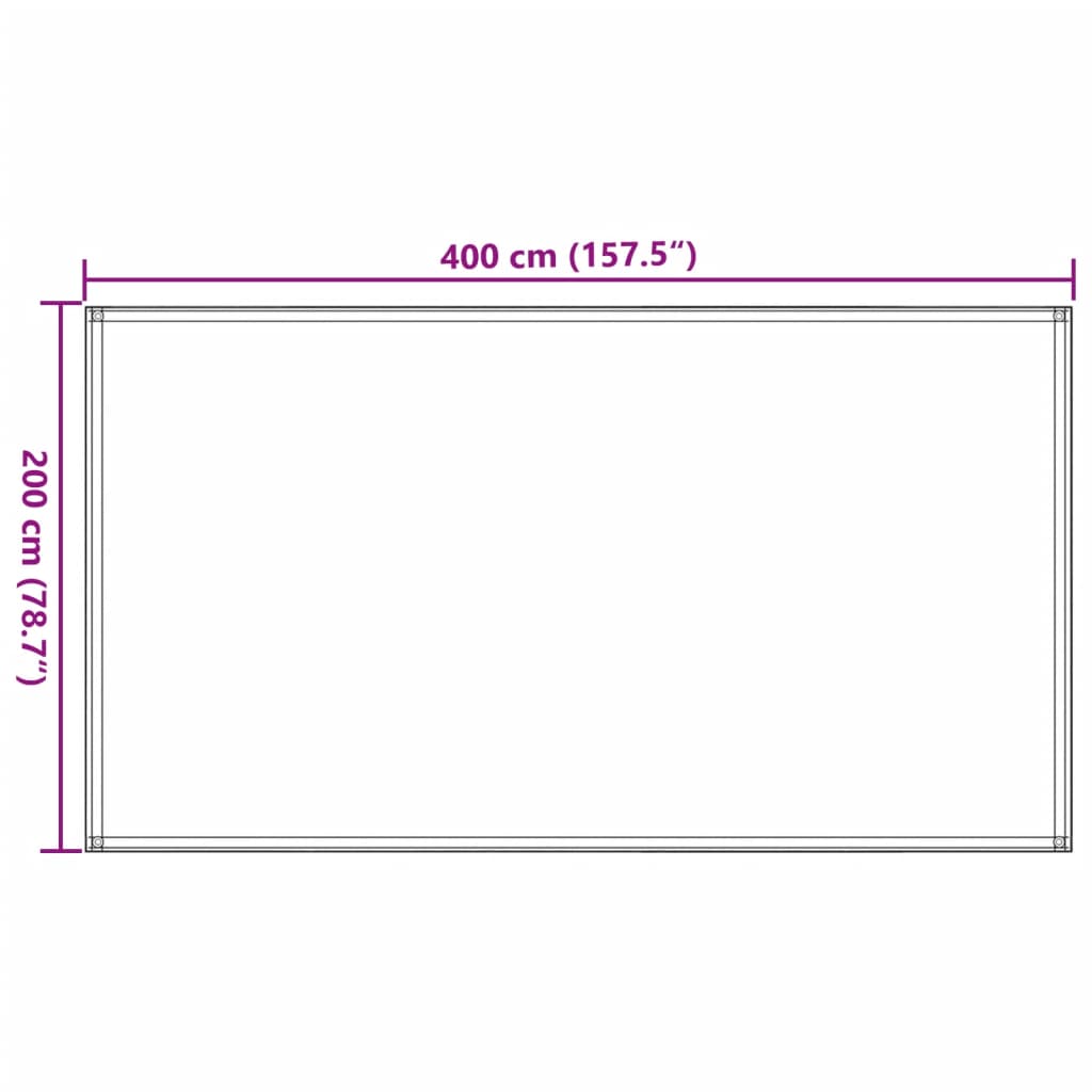 Tapis de tente 200x400 cm Anthracite et blanc Accessoires de tente vidaXL