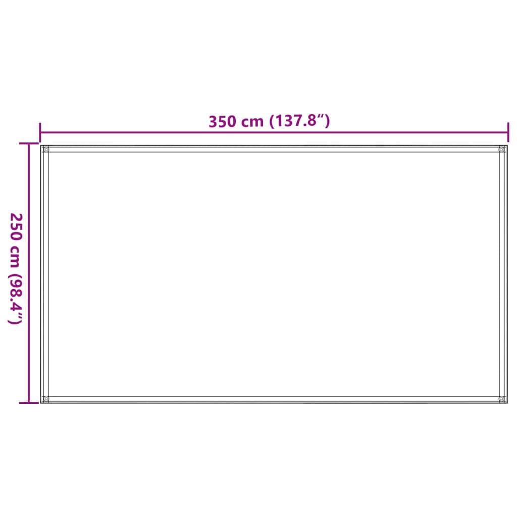 Tapis de tente 250x350 cm Anthracite et blanc Accessoires de tente vidaXL
