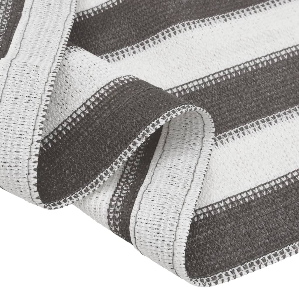 Tapis de tente 300x500 cm anthracite et blanc Accessoires de tente vidaXL
