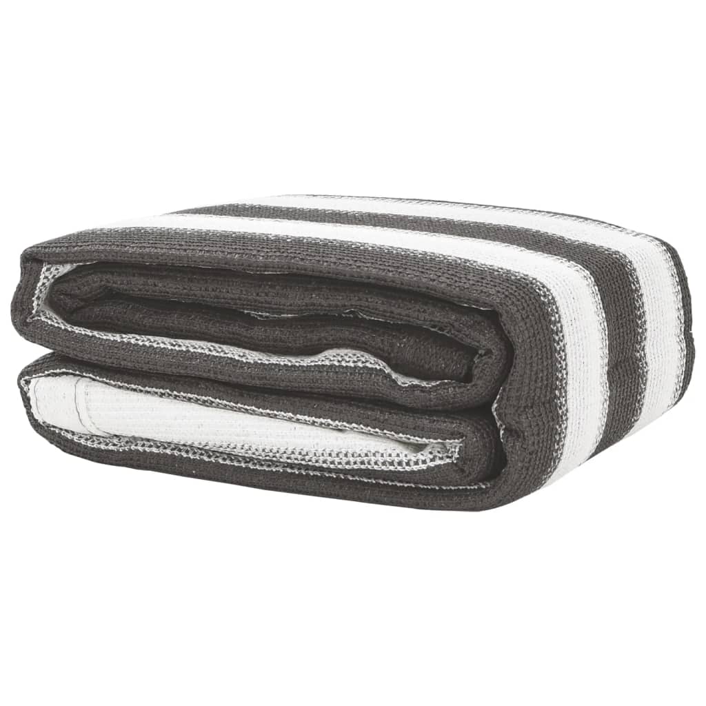 Tapis de tente anthracite et blanc 400x400 cm PEHD Accessoires de tente vidaXL