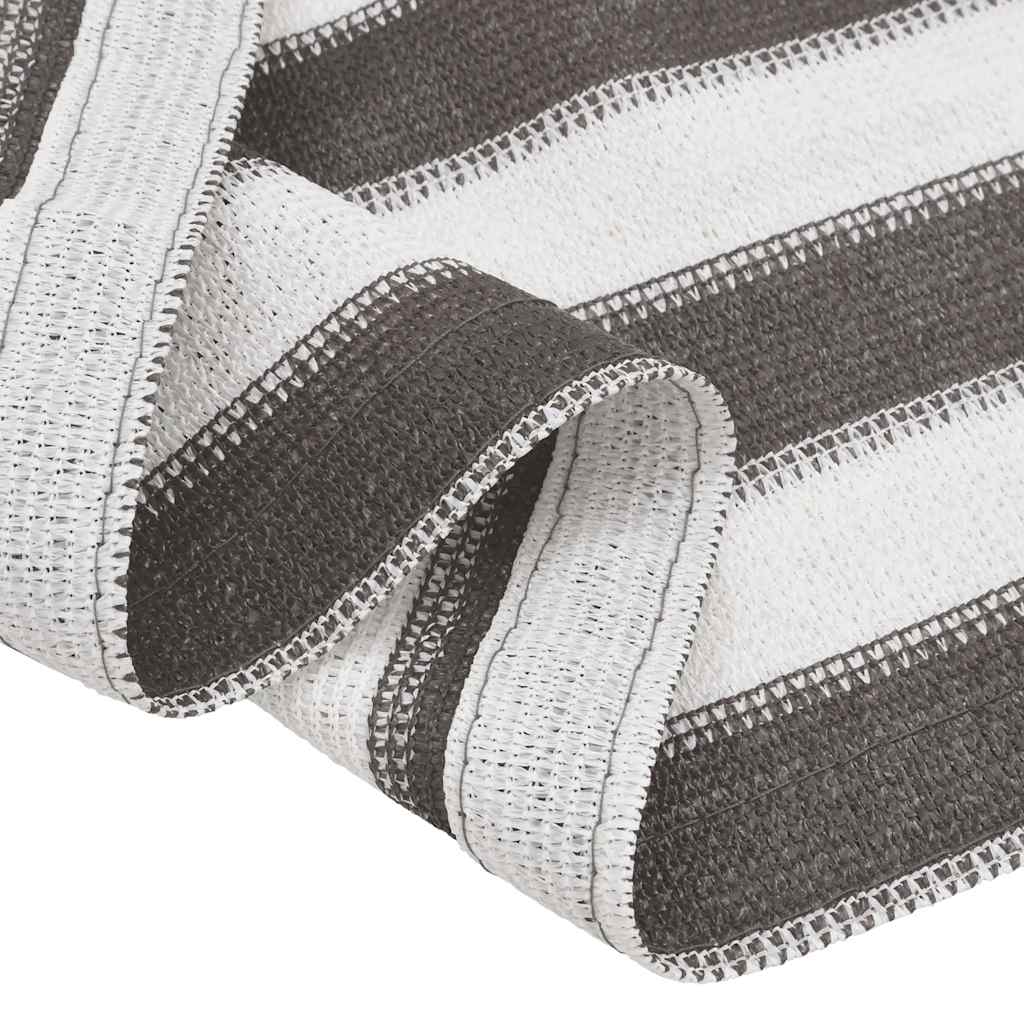Tapis de tente anthracite et blanc 400x400 cm PEHD Accessoires de tente vidaXL