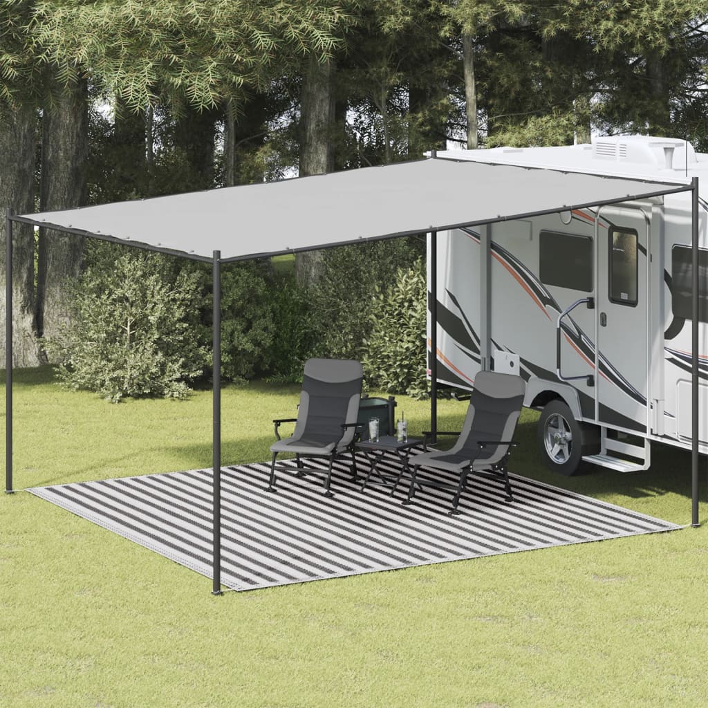 Tapis de tente anthracite et blanc 400x400 cm PEHD Accessoires de tente vidaXL