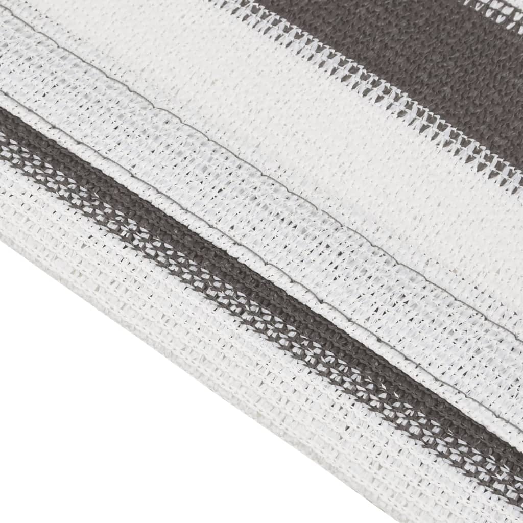 Tapis de tente anthracite et blanc 400x500 cm PEHD Accessoires de tente vidaXL