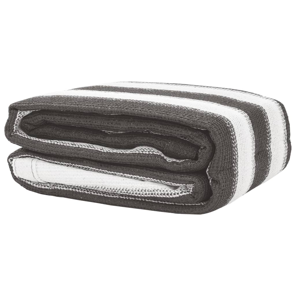 Tapis de tente anthracite et blanc 400x700 cm PEHD Accessoires de tente vidaXL