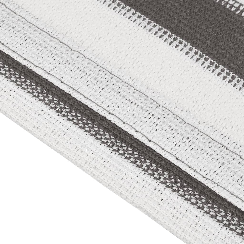 Tapis de tente anthracite et blanc 400x700 cm PEHD Accessoires de tente vidaXL