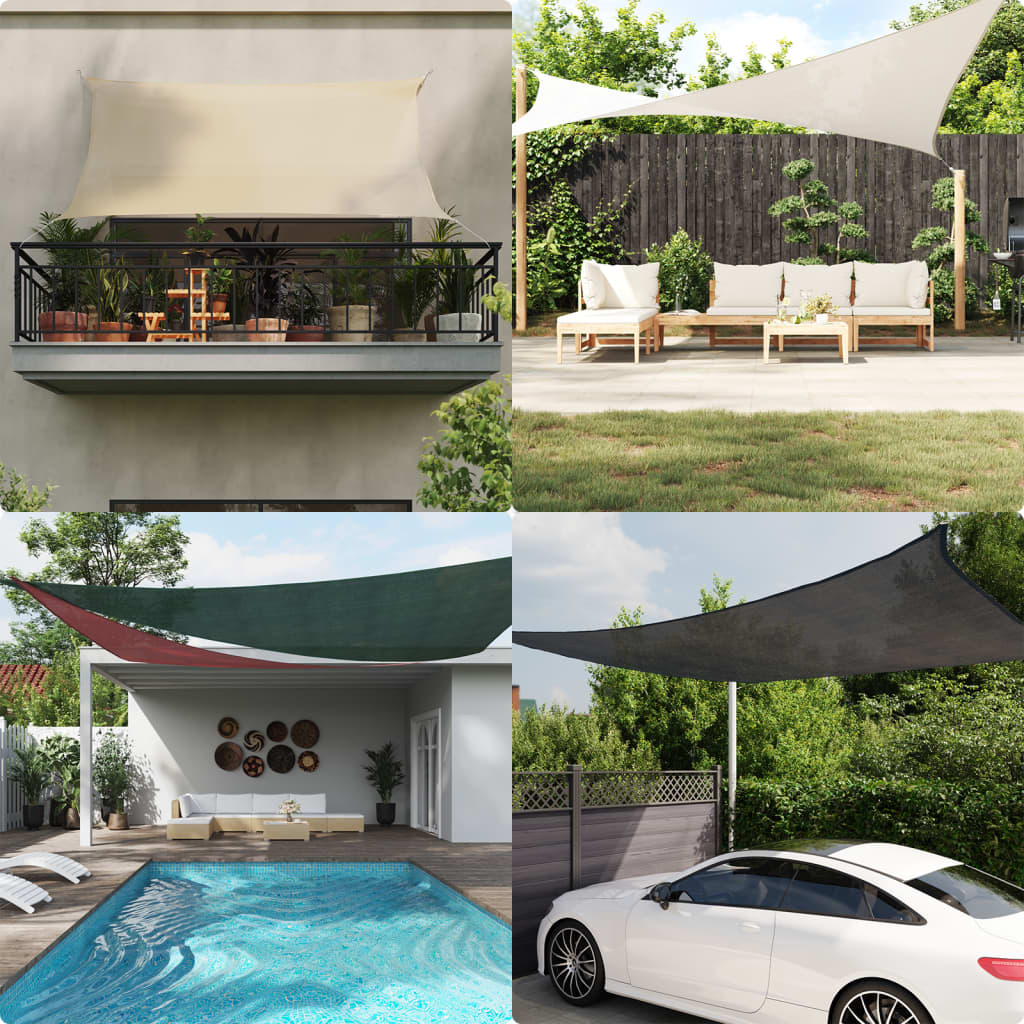 Voile d'ombrage 160 g/m² Terre cuite 5x5 m PEHD Parasols & voiles d'ombrage vidaXL