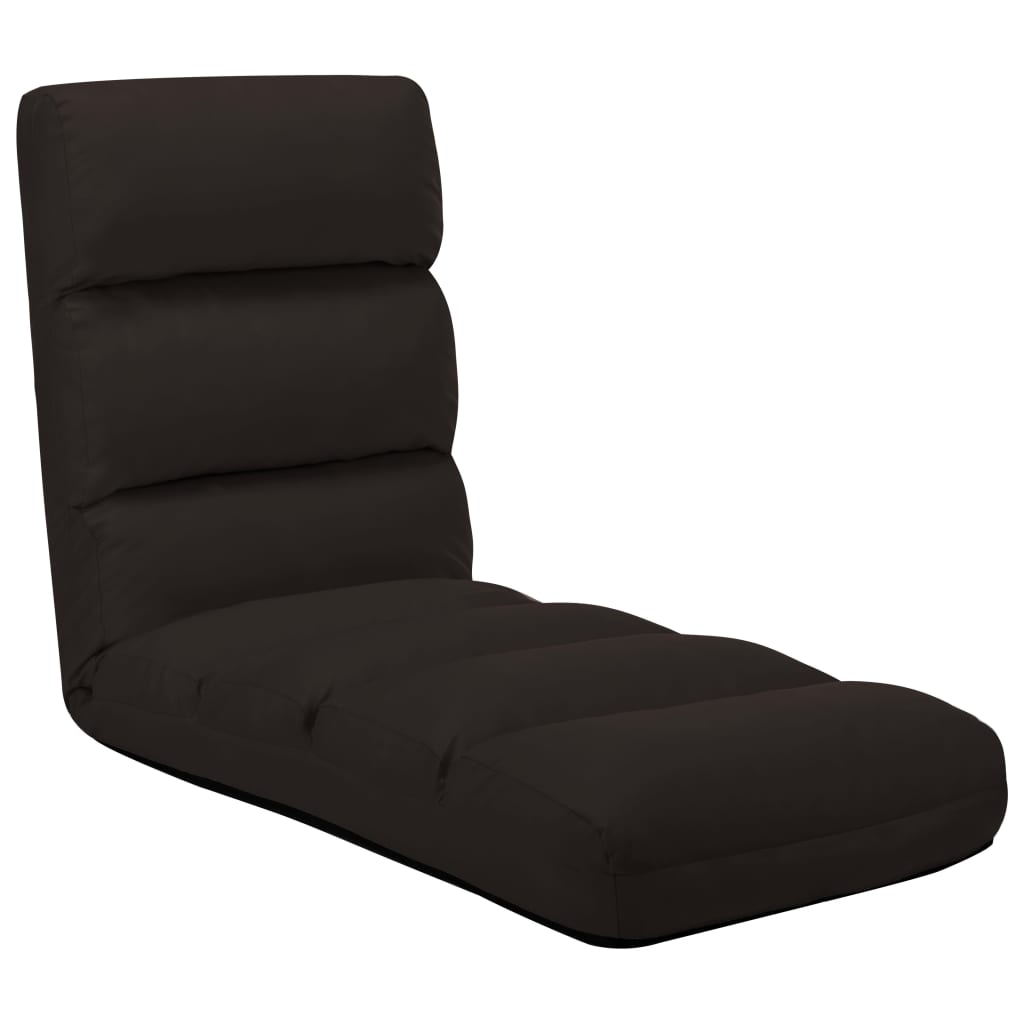Chaise pliable de sol Marron Similicuir - XIOS