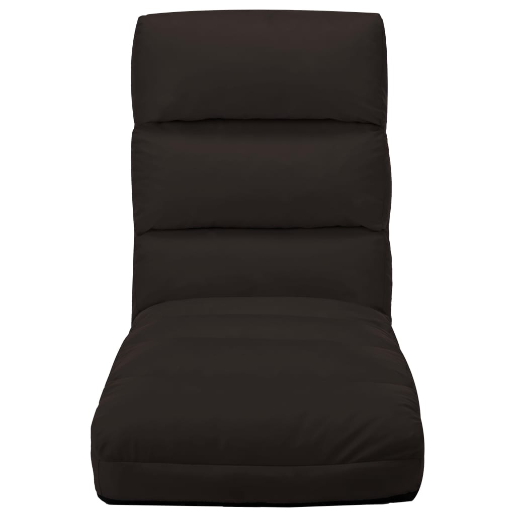 Chaise pliable de sol Marron Similicuir - XIOS