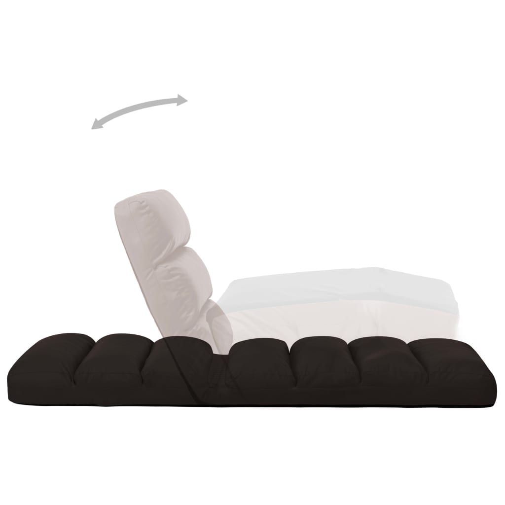 Chaise pliable de sol Marron Similicuir - XIOS