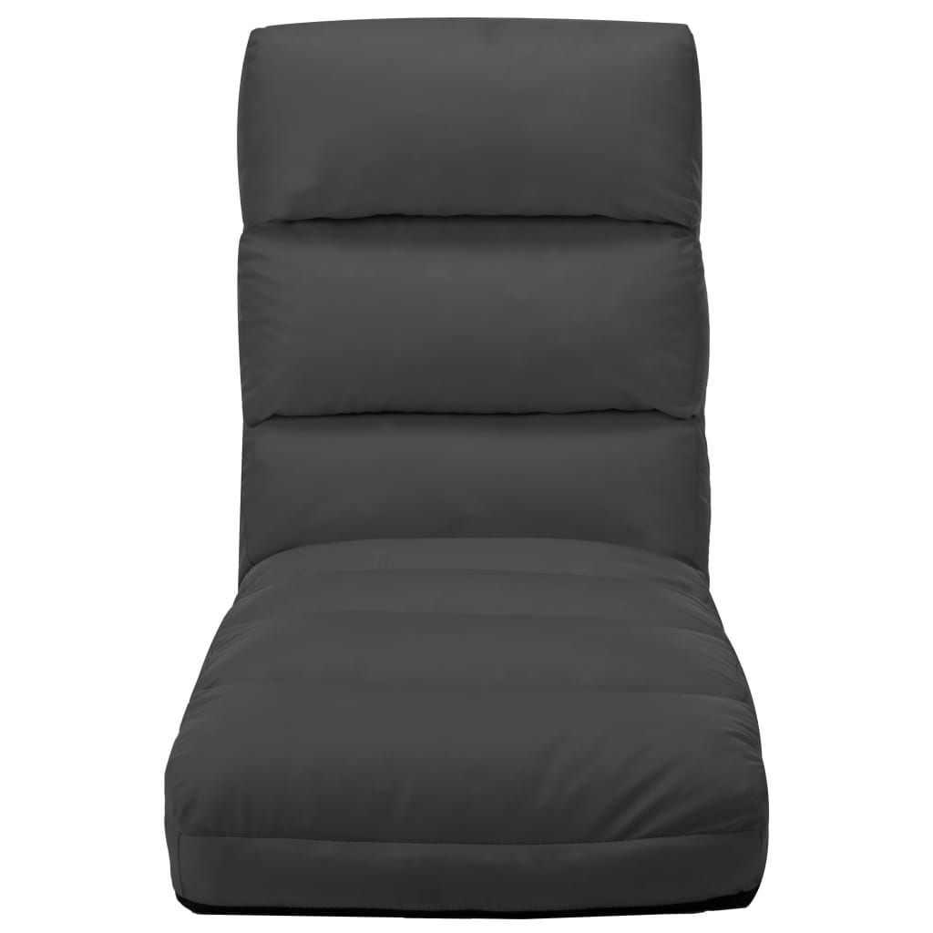Chaise pliable de sol Anthracite Similicuir - XIOS