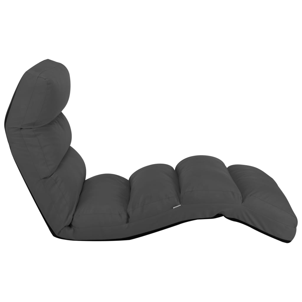 Chaise pliable de sol Anthracite Similicuir - XIOS