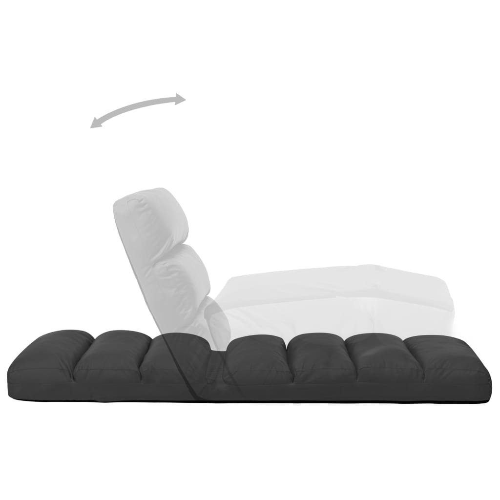 Chaise pliable de sol Anthracite Similicuir - XIOS