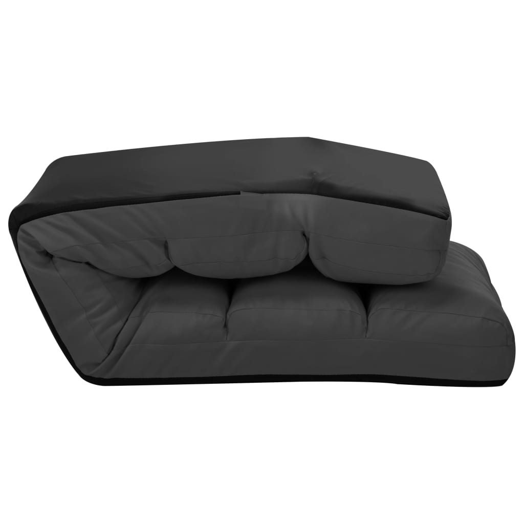 Chaise pliable de sol Anthracite Similicuir - XIOS
