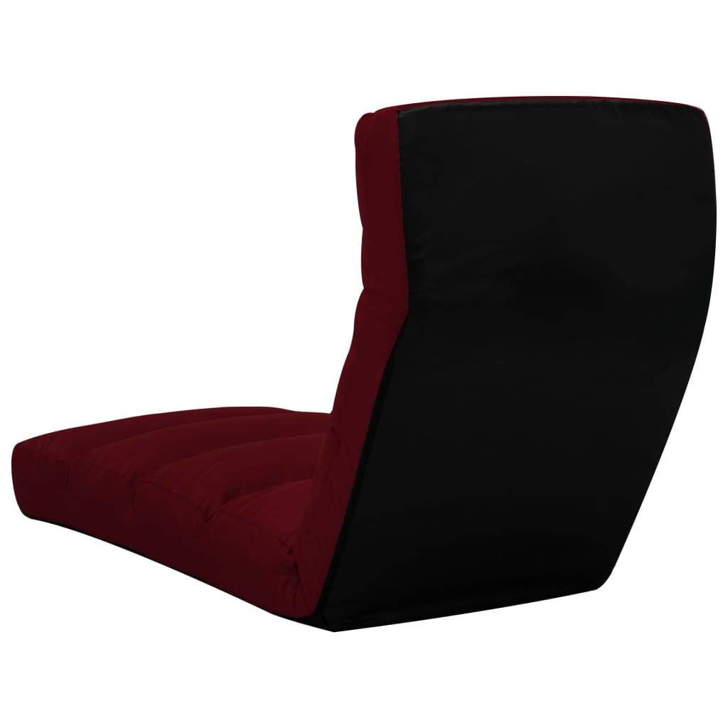 Chaise pliable de sol Rouge bordeaux Similicuir - XIOS