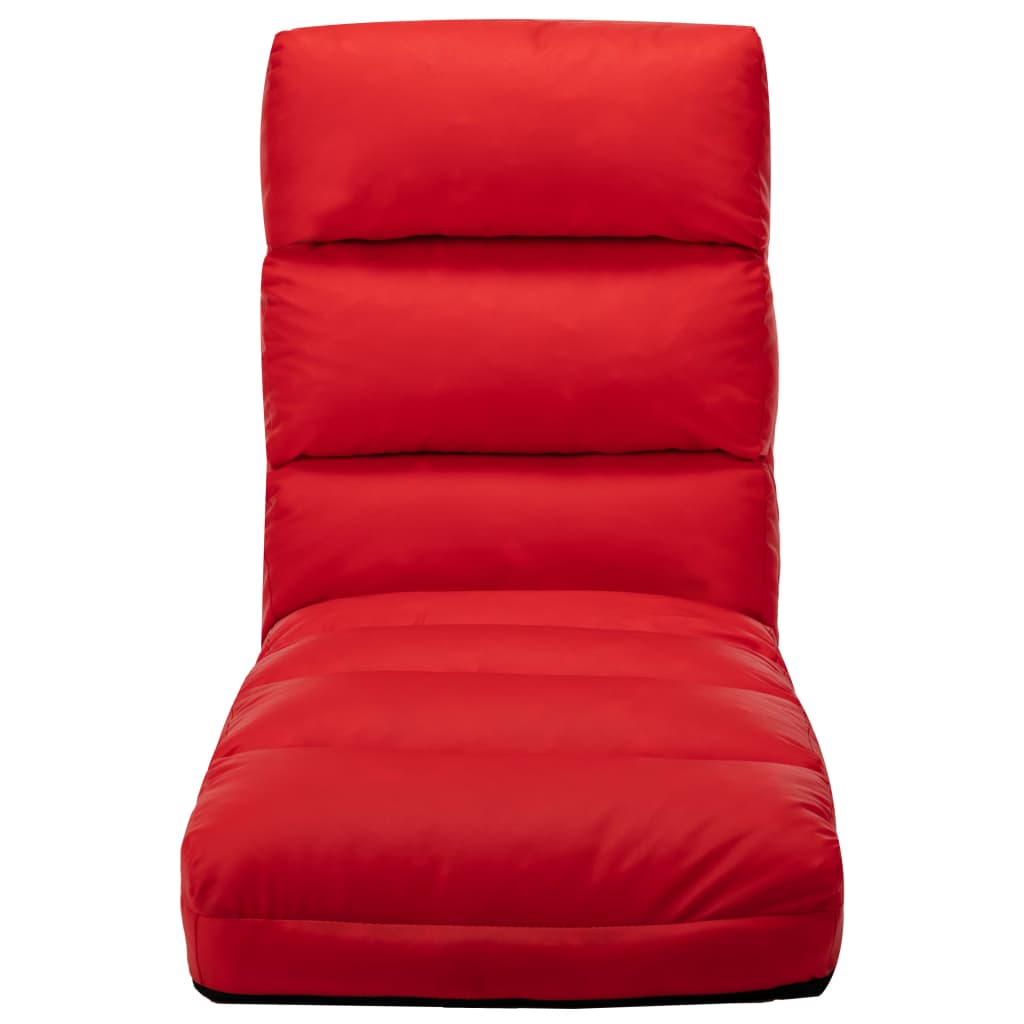 Chaise pliable de sol Rouge Similicuir - XIOS