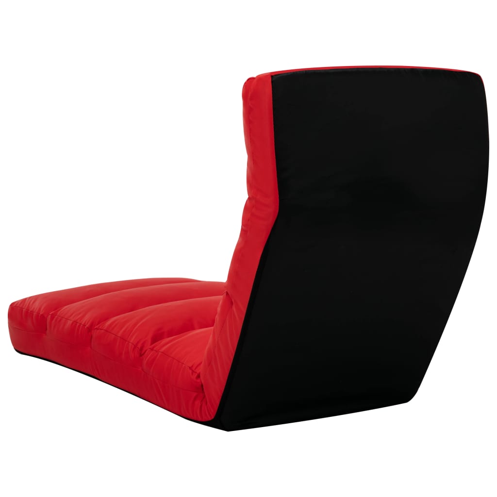 Chaise pliable de sol Rouge Similicuir - XIOS