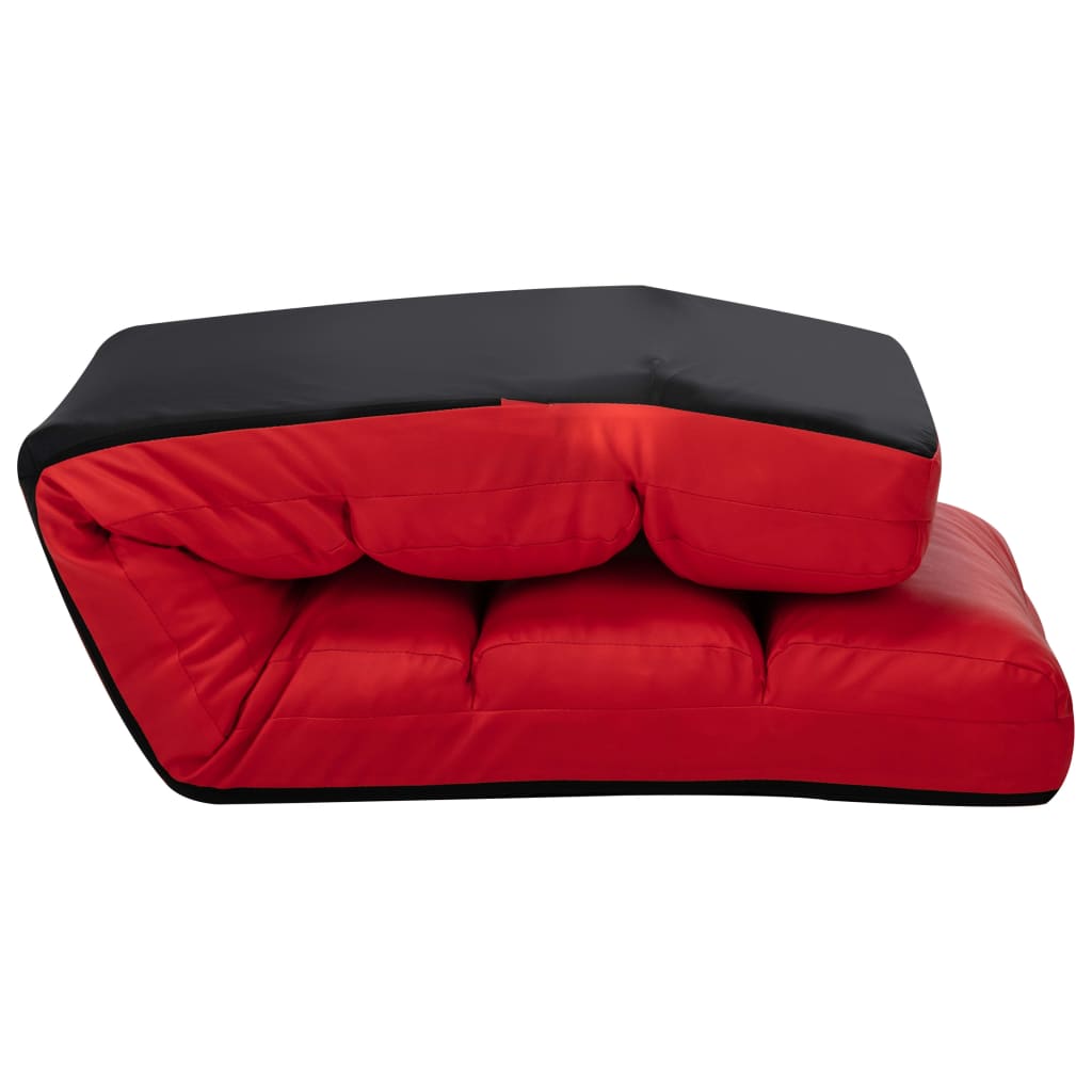 Chaise pliable de sol Rouge Similicuir - XIOS