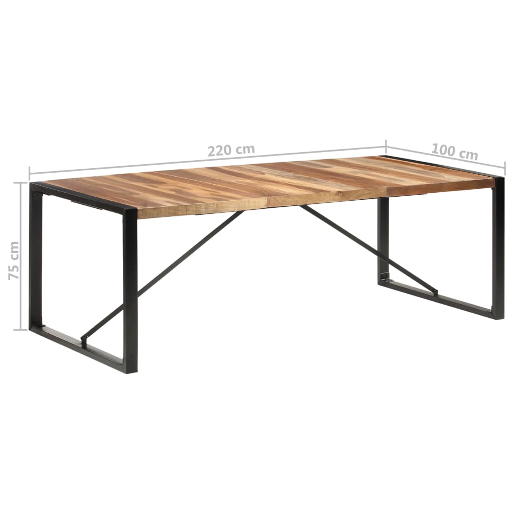 Table à manger 220x100x75 cm bois massif - XIOS