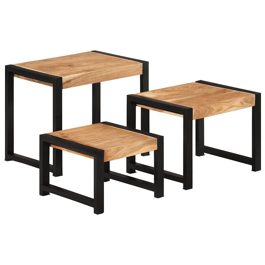Tables gigognes 3 pcs Bois solide - XIOS