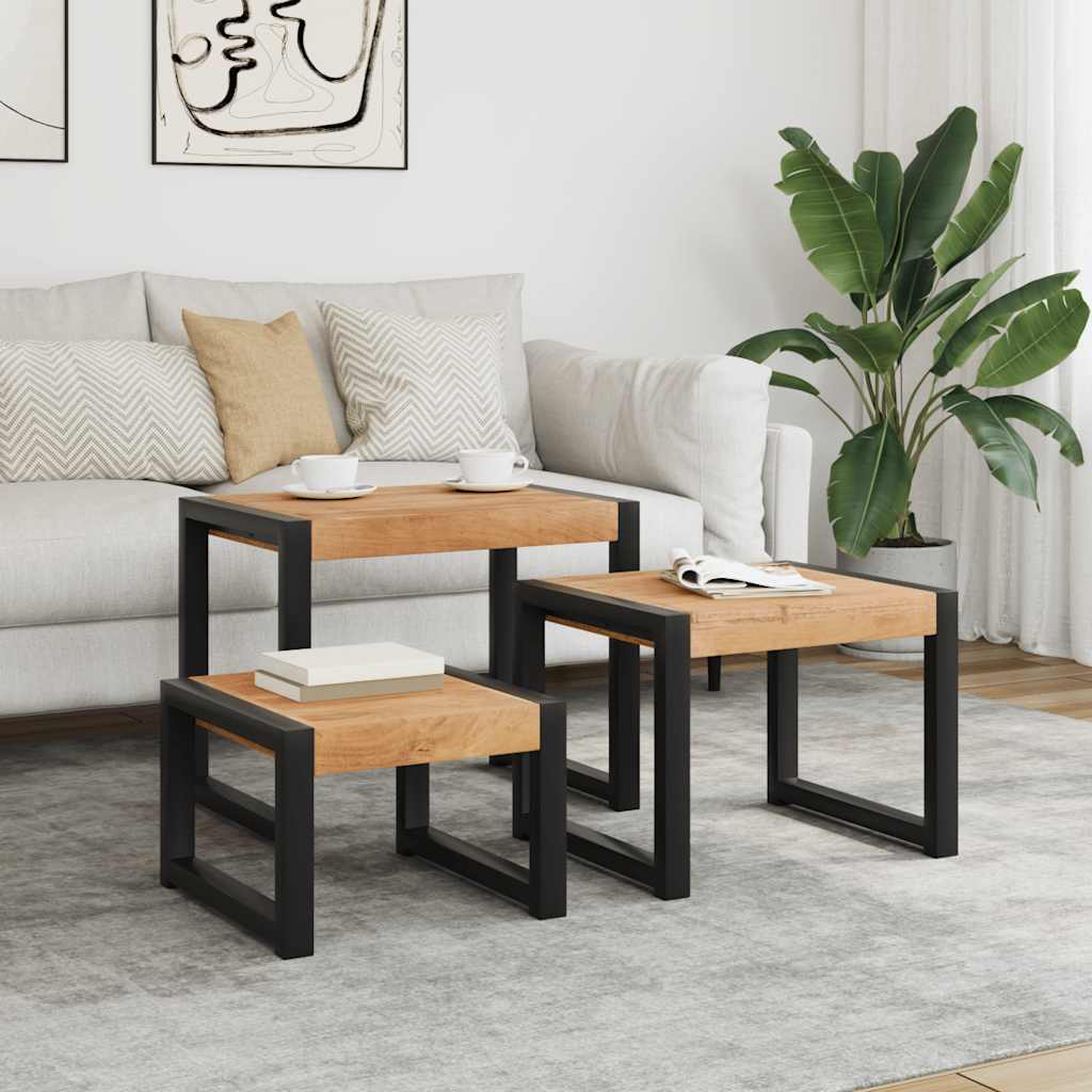 Tables gigognes 3 pcs Bois solide - XIOS