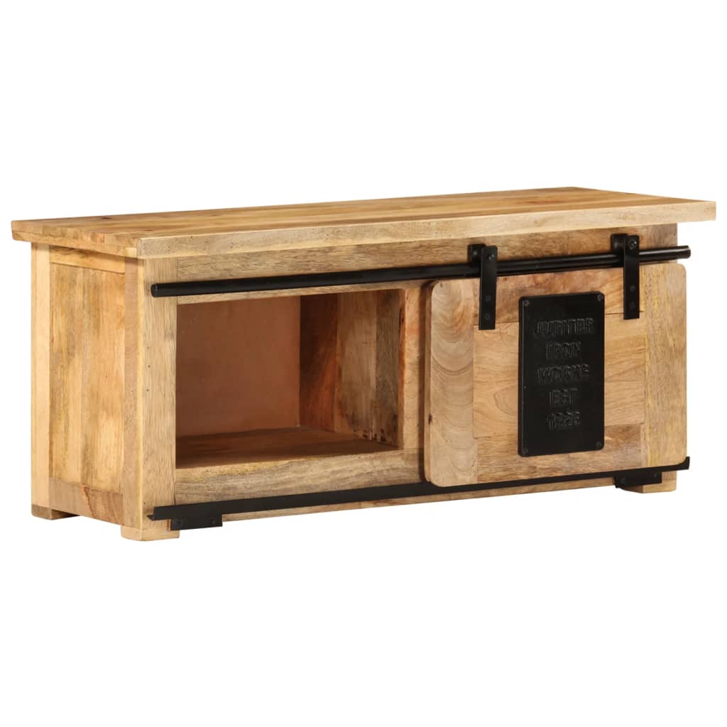Meuble TV 90x35x40 cm Bois massif de manguier - XIOS
