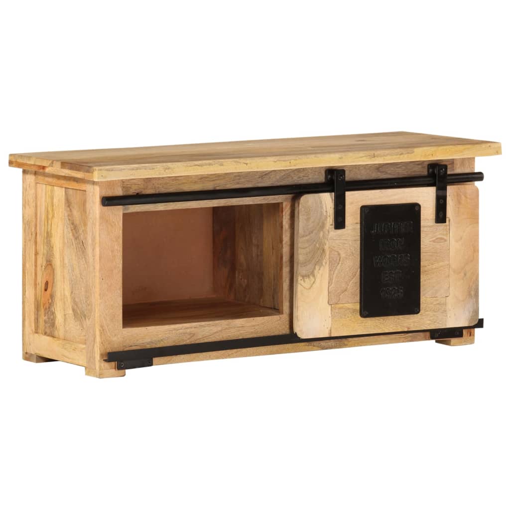 Meuble TV 90x35x40 cm Bois massif de manguier - XIOS