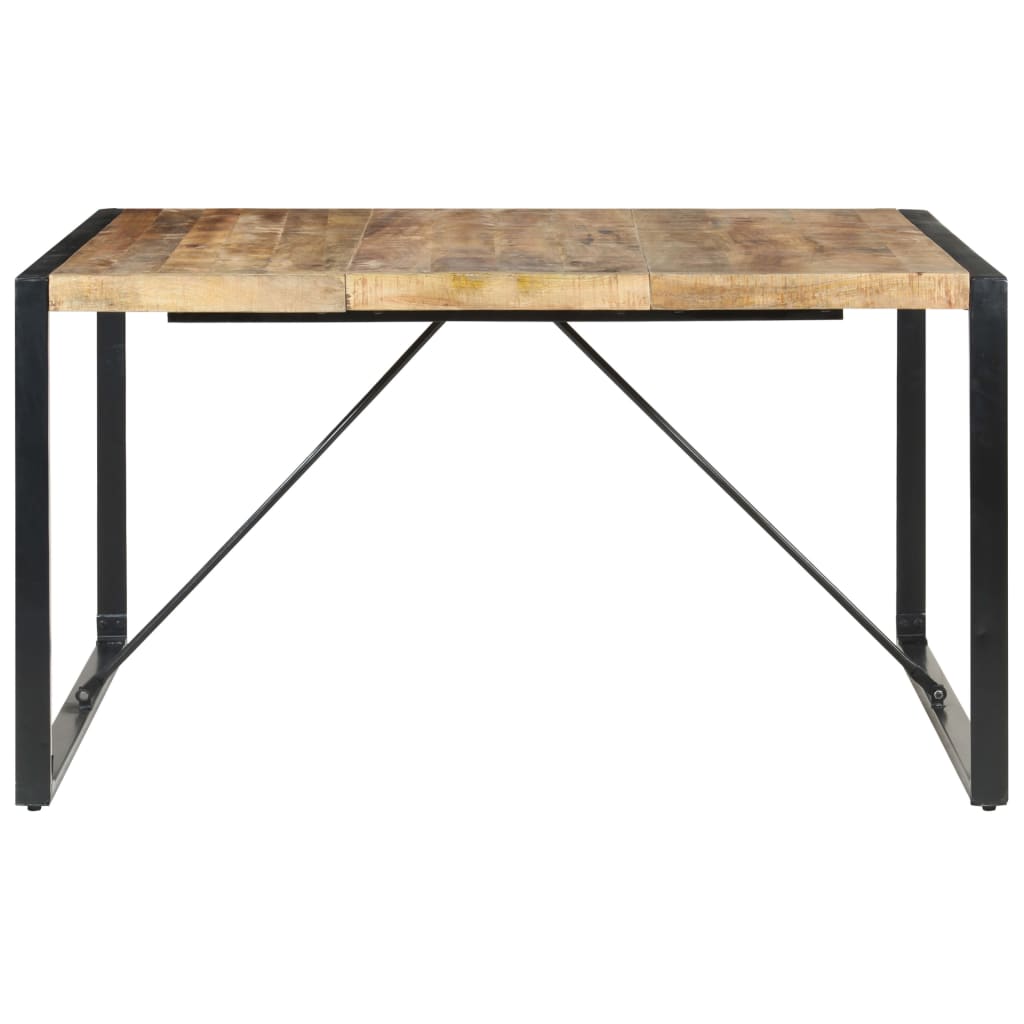 Table à manger 140x140x75 cm Bois de manguier brut - XIOS