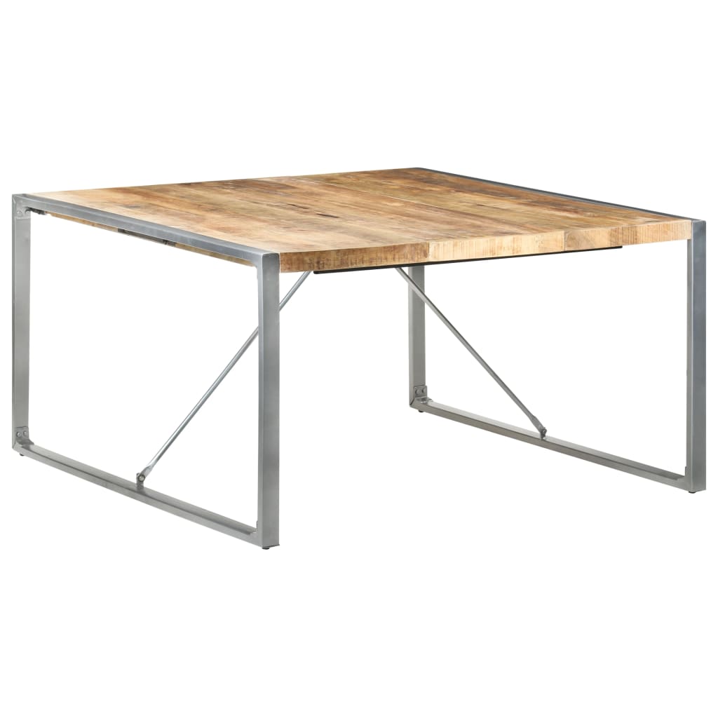 Table à manger 140x140x75 cm Bois de manguier brut - XIOS