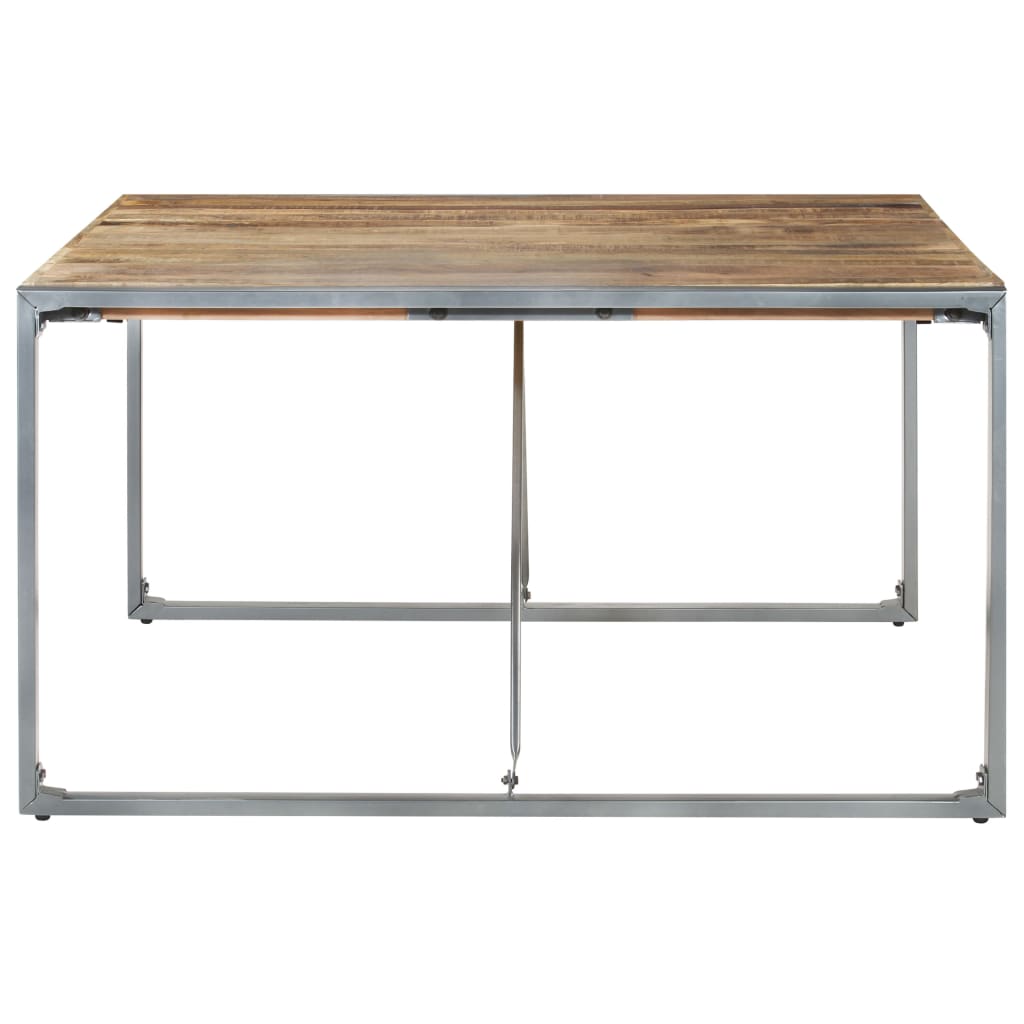 Table à manger 140x140x75 cm Bois de manguier brut - XIOS