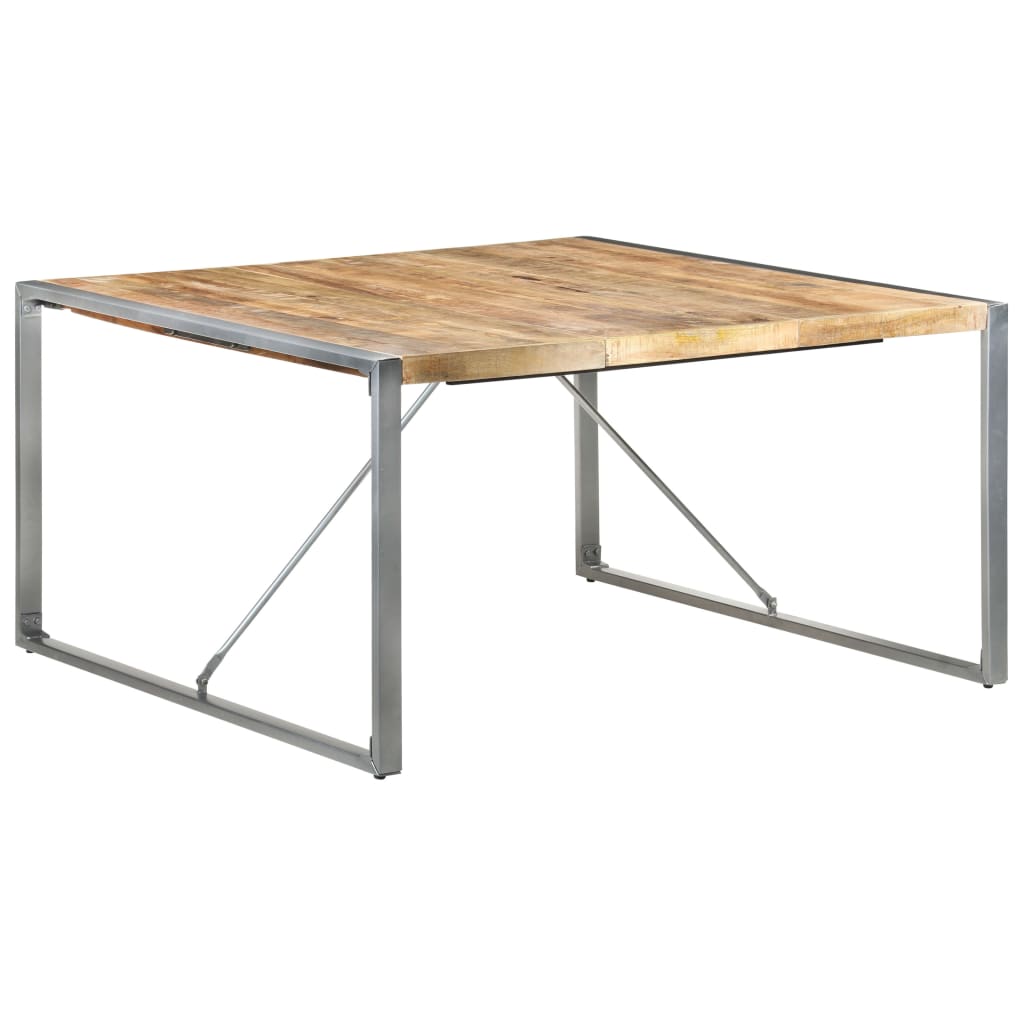 Table à manger 140x140x75 cm Bois de manguier brut - XIOS